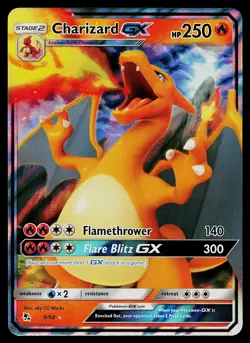 Pokemon Card - Charizard GX Hidden Fates 9/68 Ultra Rare Holo - Image 1