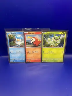 Pokemon Card - Sprigatito Fuecoco Quaxly SVP 001 002 003 Black Star Promo - NM ⭐ - Image 1