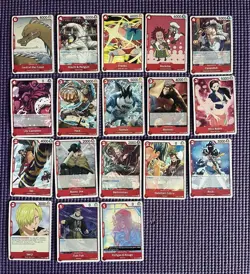 24 Card Lot - One Piece - Team Red - Image 1