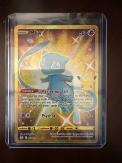 Pokemon TCG Mew (Secret) Celebrations 025/025 Gold Card - Image 1