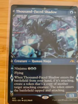 MTG Thousand-Faced Shadow (Showcase) Kamigawa: Neon Dynasty M/NM Free UK P&P - Image 1