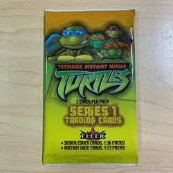 TMNT Turtles Unleashed Series 1 TCG Booster Pack of 9 Cards First Edition Sealed - Image 2
