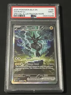 Pokemon TCG Zekrom EX Black Bolt Special Illustration Card #166/086 PSA 9 Mint - Image 1
