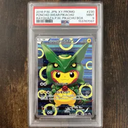 2016 Pokemon Rayquaza Pikachu Full Art Poncho Promo #230 PSA 9 NEW CERT - Image 1