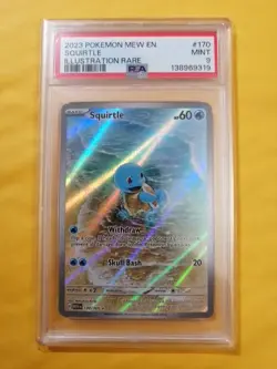 PSA Mint 9- Squirtle 170/165 Illustration Rare Holo-2023 SV Pokemon 151- EN - Image 1