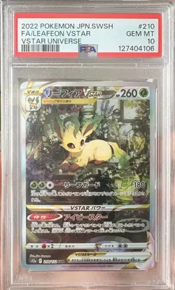 PSA 10 Leafeon VSTAR SAR 210/172 S12a VSTAR Universe Pokemon Card Japanese 2022 - Image 1