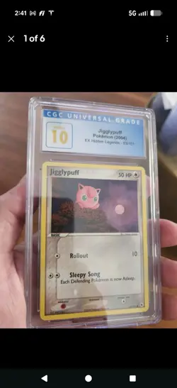 (POP 4) CGC 10 PRISTINE Pokemon Jigglypuff 63/101 EX Hidden Legends 2004 PSA - Image 1