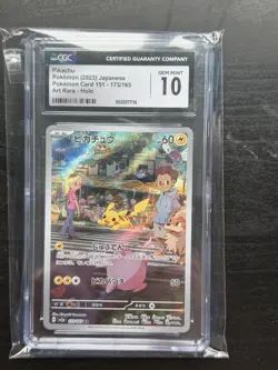 Pokemon Pikachu 173/165 Illustration Rare Scarlet&Violet 151 CGC 10 Gem Mint- JP - Image 1
