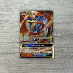 Pokemon TCG Ho-Oh GX 21/147 SM - Burning Shadows Ultra Rare NM - Image 1