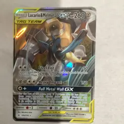 Pokemon Lucario & Melmetal GX TAG TEAM Ultra Rare Holo 120/214 260HP - Image 1