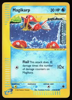 2002 Pokemon Expedition Magikarp Reverse Holo eReader 118/165 LP - Image 1