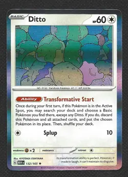 Pokemon Scarlet & Violet 151 Ditto 132/165 Holo Rare Near Mint - Image 1
