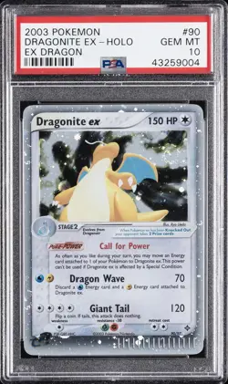 2003 POKEMON EX DRAGON #90 DRAGONITE EX-HOLO PSA 10 - Image 1