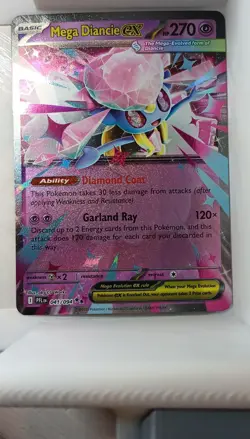 Mega Diancie ex 041/094 Phantasmal Flames Double Rare Holo 270 HP EX Pokemon TCG - Image 1