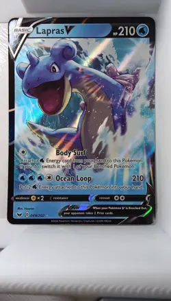 Lapras V 049/202 SWSH: Sword & Shield Ultra Rare Full Art Holo 2020 Pokemon TCG - Image 1