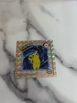 PIKACHU ACTION FLIPZ HOLO STICKER 1999 POKEMON #SR1 #25 - Image 1