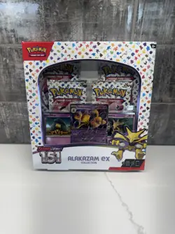 Pokemon TCG Scarlet and Violet - 151 Alakazam ex Collection Box - 4 Packs Sealed 820650855269 - Image 1