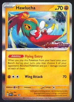 Hawlucha 007 Pokemon Scarlet & Violet STAMP PROMO NM - Image 1
