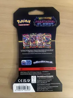 Pokemon TCG Mega Evolution Phantasmal Flames Booster Pack Sleeved Factory Sealed - Image 2