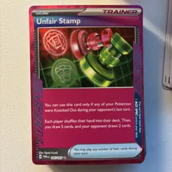 Unfair Stamp 165/167 - Pokemon TCG Twilight Masquerade ACE SPEC Rare!!! - Image 2