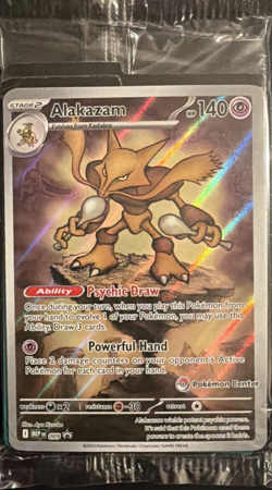 Alakazam Pokemon Center Promo MEP 009 Pokemon TCG, Sealed NM - Image 1
