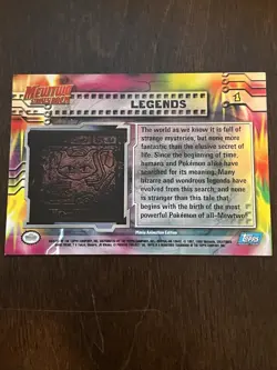 Pokemon - Topps - Mewtwo Strikes Back - Legends #1 - Non Foil - Blue Logo - Image 2