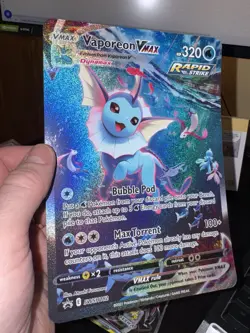 Vaporeon VMAX SWSH182 Jumbo Black Star Promo Oversized Pokemon TCG NM - Image 1