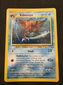 Pokemon TCG Kabutops Neo Discovery Holo Rare Card 6/75 (LP) - Image 1