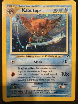 Pokemon TCG Kabutops Neo Discovery Holo Rare Card 6/75 (LP) - Image 2