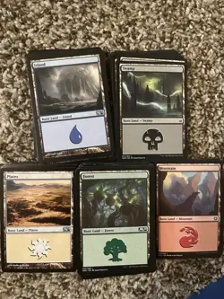 Magic The Gathering 100 Basic Lands 20 of Each MTG Cards - Image 1
