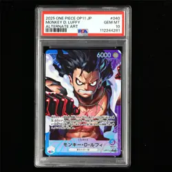 PSA 10 GEM MT 2025 One Piece JPN Monkey D. Luffy OP11-040 L(Alt Art) - Image 2