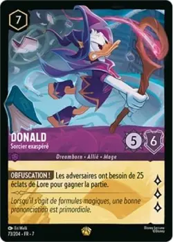 Lorcana - Donald - Sorcier exaspere - MINT/NMINT - FR - FOIL - Image 1