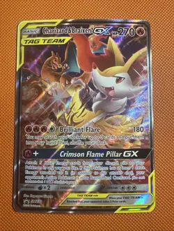 Charizard & Braixen GX SM230 - Pokemon Promo Holo Card - Image 1