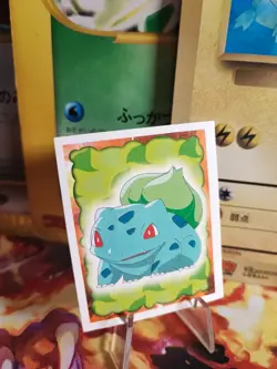 Pokemon Karte Card Bisasam Bulbasaur Merlin Sticker Vintage Rare Wotc NM- - Image 1
