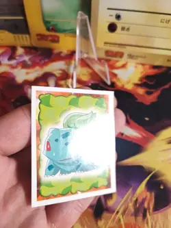 Pokemon Karte Card Bisasam Bulbasaur Merlin Sticker Vintage Rare Wotc NM- - Image 2