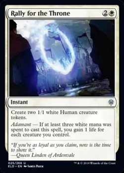 Rally for the Throne -Foil Light Play MTG Throne of Eldraine - Image 1