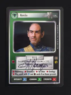 Darryl Henriques Autographed Star Trek CCG Nanclus Card Signed Auto TCG - Image 1