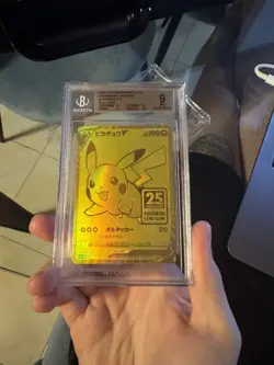 BGS 9 Golden Pikachu V 25th Anniv S8A-G 001/015 Golden Box Pokemon Card Japanese - Image 1