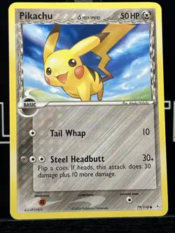 Pikachu 79/110 EX Delta Species Holon Phantoms Pokemon Card - Image 3