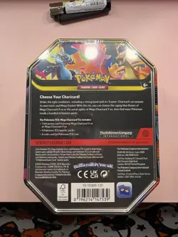 Pokemon Mega Charizard Tin 10 Card Capacity Standard Size Multicolor 2026 - Image 2