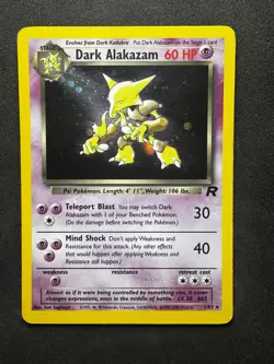 Pokemon Dark Alakazam TCG Team Rocket Holo Card 1/82 Unlimited - Image 1