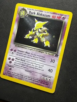 Pokemon Dark Alakazam TCG Team Rocket Holo Card 1/82 Unlimited - Image 2
