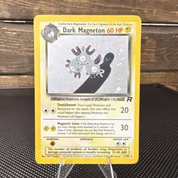 Pokemon Dark Magneton 11/82 Team Rocket Holo Rare 60 HP Card 2000 English - Image 1