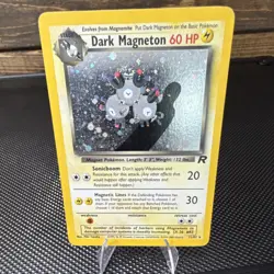 Pokemon Dark Magneton 11/82 Team Rocket Holo Rare 60 HP Card 2000 English - Image 2
