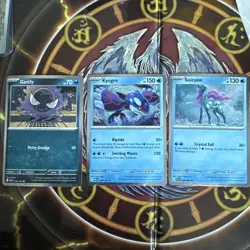 Set Of 3 Cosmo Holo Promo Cards- Suicune, Kyogre, Gastly - Image 1
