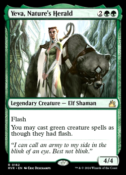 MTG Yeva, Nature's Herald 162 Rare Foil Ravnica Remastered - Image 1