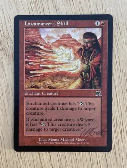 VTG MTG Lavamancer's Skill LP-MP Onslaught Red Burn Aura Enchantment Signed - Image 1