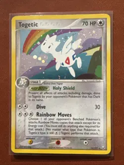 Togetic HOLO EX Team Rocket Returns 14/109 Pokemon TCG LP/NM Raw Ungraded Swirl - Image 1