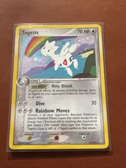 Togetic HOLO EX Team Rocket Returns 14/109 Pokemon TCG LP/NM Raw Ungraded Swirl - Image 2