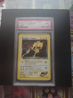 2000 Pokemon Gym Challenge Rocket's Zapdos Holo 15/132 PSA 9 Mint - Image 1